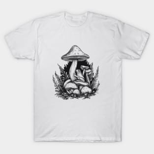 Mushroom Frog Forest Graphic Tee T-Shirt